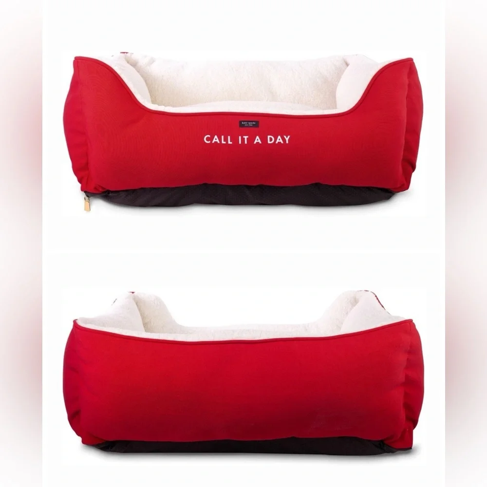 NWT Kate Spade Dog Bed Red Call It A Day OR Multi Color Stripe Pattern $100